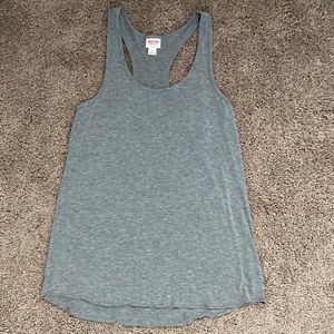 Gray racer back tank
